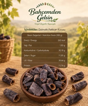 İpe dizilmiş kuru dolmalık patlıcanlar besin değerleri