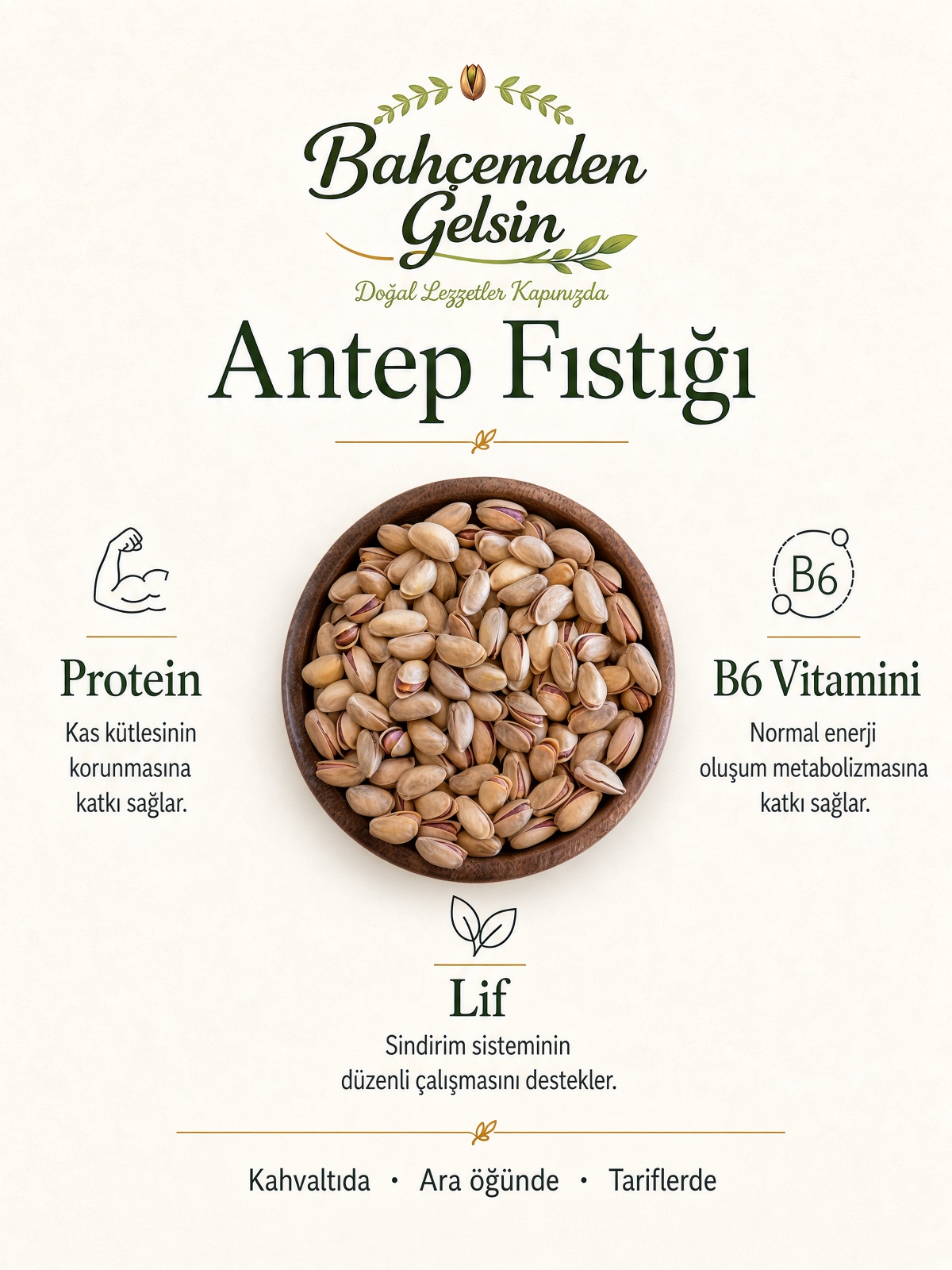 Kavrulmuş Antep Fıstığı – Ana Çıtlak Bilgi Kartı