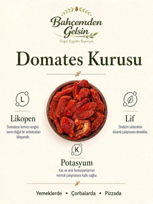Dilimlenmiş kırmızı domates kurusu bilgi kartı
