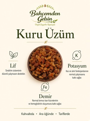 Sarı kuru üzüm bilgi kartı